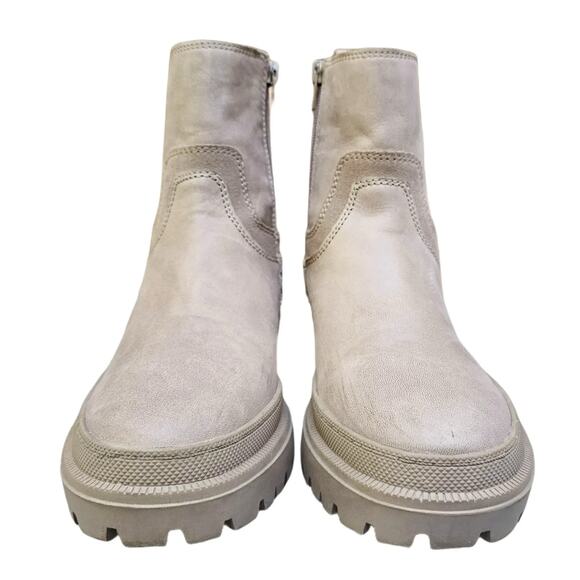 Lug Sole Chelsea Boots Tan Leather Lucky Brand Eabile Size 8 Chunky Platform - Picture 2 of 13